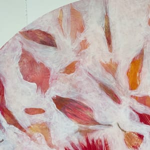 Fire Weed by Doris Wasserman  Image: Fire Weed. Detail #1. Acrylic, graphite, cold wax on panel. 22 inches