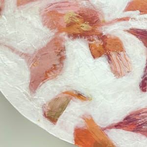 Oak Heights by Doris Wasserman  Image: Oak Heights. Detail #2. Acrylic, graphite, cold wax on panel. 12.5 inches