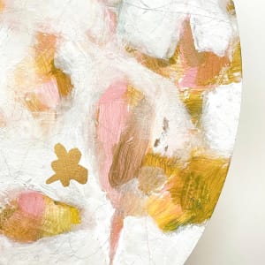 Rosa by Doris Wasserman  Image: Rosa. Detail #1. Acrylic, graphite, gold leaf, cold wax on panel. 18 inches