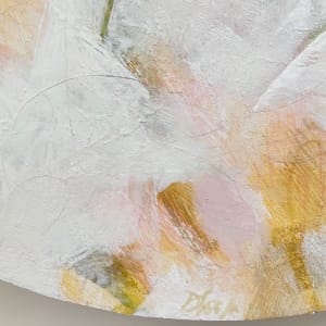 Rosa by Doris Wasserman  Image: Rosa. Detail #2. Acrylic, graphite, gold leaf, cold wax on panel. 18 inches