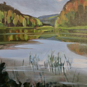 Moonlit, Robinson Lake by Angela St Jean