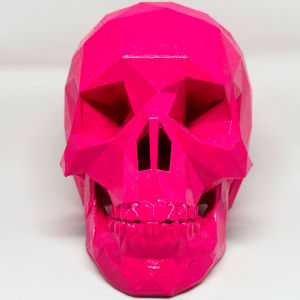 After Life Skull - Hot Pink by Angie Jones