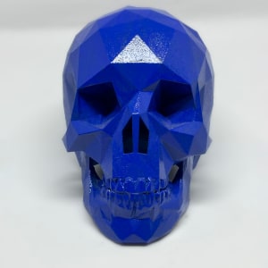 After Life Skull - Royal Blue by Angie Jones