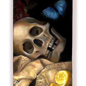 VANITAS IV - ORIGINAL OIL PAINTING by Angie Jones