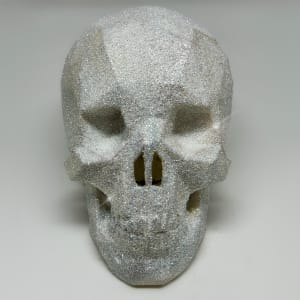 After Life Skull - Sparkling White by Angie Jones