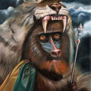 YEAR OF THE TIGER - ORIGINAL OIL PAINTING by Angie Jones