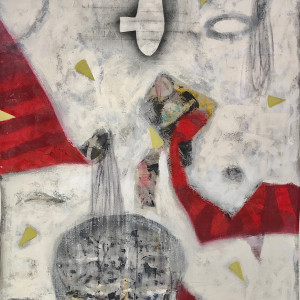 Yellow Cones Sprinkled on Composition by Michael Gadlin 