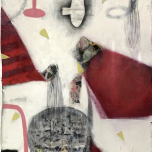 Yellow Cones Sprinkled on Composition by Michael Gadlin 