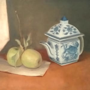 Still Life (Green Apples) by Curtis Green, Image 2.