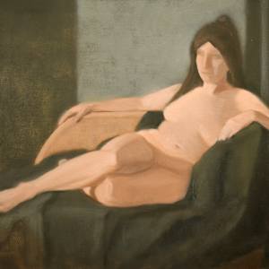 Repose in Grey and Green by Curtis Green