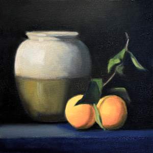 Vessel with Two Oranges by Curtis Green