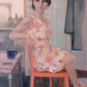 In the Studio, Orange Chair by Curtis Green