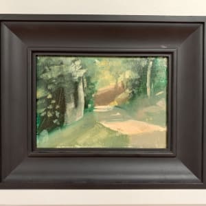 Sunlit Trail at Miraleste Canyon by Curtis Green  Image: Framed with wire included, ready to hang.