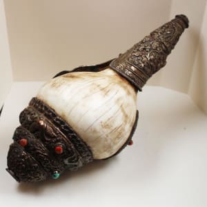 Tibetan Buddhist Conch Shell Horn