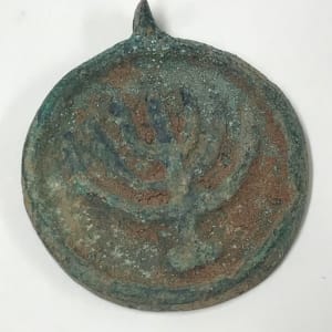 100 CE Bronze pendant with Menorah