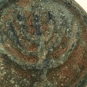 100 CE Bronze pendant with Menorah 