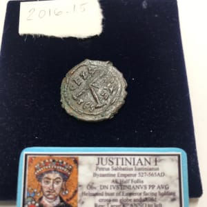 Byzantine Bronze Half Follis  (Justinian I) 