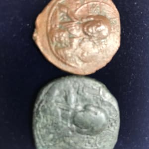 Large Byzantine Coin - copper colored appearance 