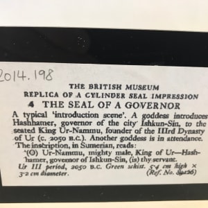 Cylinder Seal Impression; The Seal of a Governor
