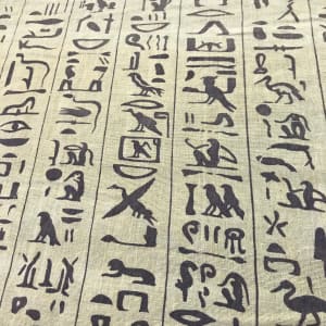 Curtain with Printed Hieroglyphs 