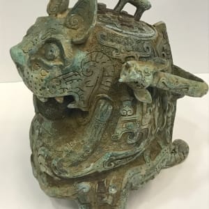Zoomorphic Bronze Tiger Vessel, Image 5.