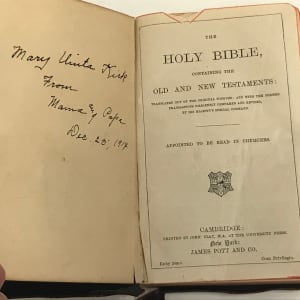 Bible of Mary Unita Kirk, 1914 