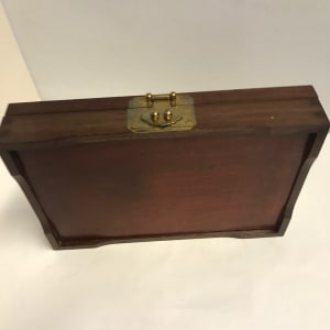 Wood Box With Red Lining, Chinese Style 