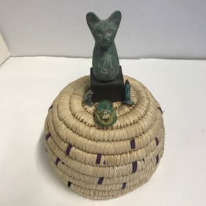 Cats and scarab on a Basket 
