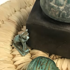 Cats and scarab on a Basket 