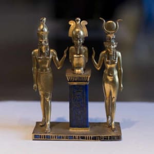 22nd Dynasty Statuette, Osiris, Isis and Horus 