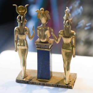 22nd Dynasty Statuette, Osiris, Isis and Horus 