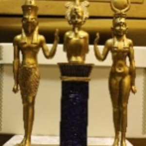 22nd Dynasty Statuette, Osiris, Isis and Horus
