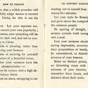 How to Preach So As To Convert Nobody 
