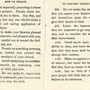 How to Preach So As To Convert Nobody 