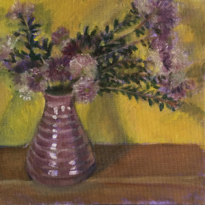 Pink Pompom Flowers by Miranda Free 