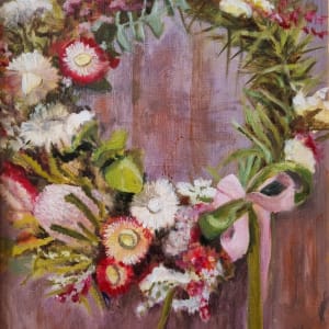 Wreath with Ribbons by Miranda Free