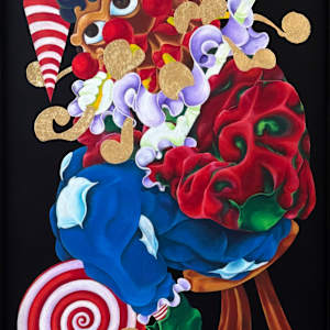 Anxious Clown - Self-Portrait by Suneeva Saldanha