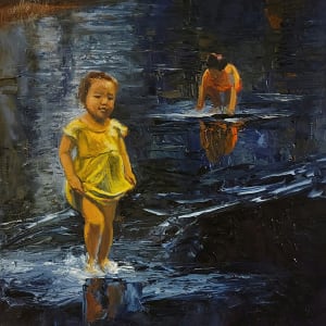 Puddle at Millenium Park by Kathy Roseth