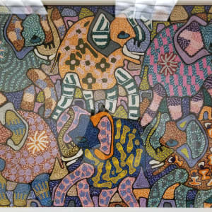Untitled (Elephants) by Zacheus Olowonubi Oloruntoba 