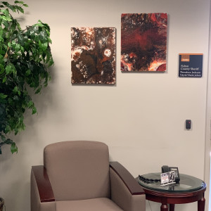 Earth Painting (Creative Like Me exhibit) by Behavioral Health & Developmental Disabilities (W. Daniels, C. Patterson, V. Nance, L. Hunter, A. Hightower, C. Hines, M. Griggs) 