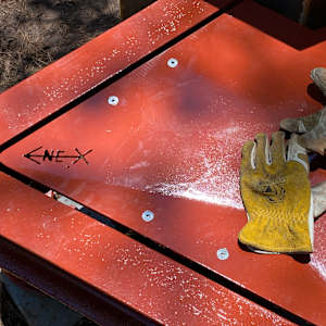 Ovum and Bridge Bench by Allen Peterson  Image: The bench points NE