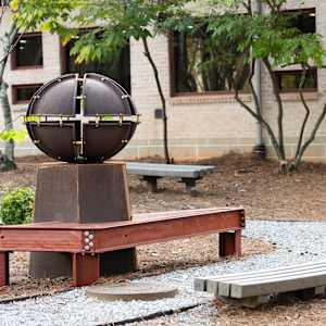 Ovum and Bridge Bench by Allen Peterson 