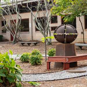 Ovum and Bridge Bench by Allen Peterson 
