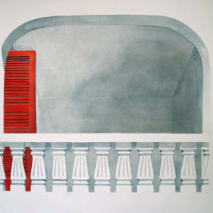 Balcony, Red Door by Karen Phillips~Curran