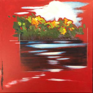 Island Gap  Image: Early Fall 12x12 acrylic on canvas