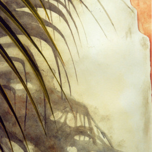 Chimney and Palm by Karen Phillips~Curran