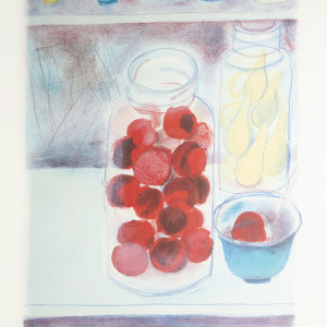 Red Plums in a Jar by Chloë Cheese
