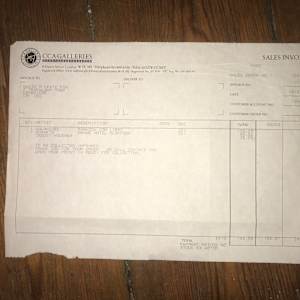 Donna con Corsetto Nero by Aldo Salvadori  Image: Invoice dated 28th July 1987