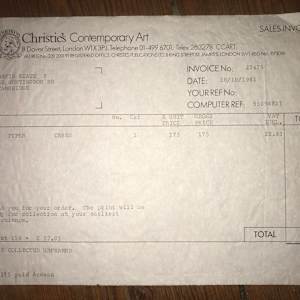Carew Castle by John Piper  Image: Invoice dated 18th October 1983
