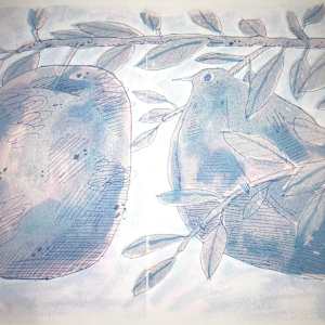 Plum and Bird by Matthew the Horse
